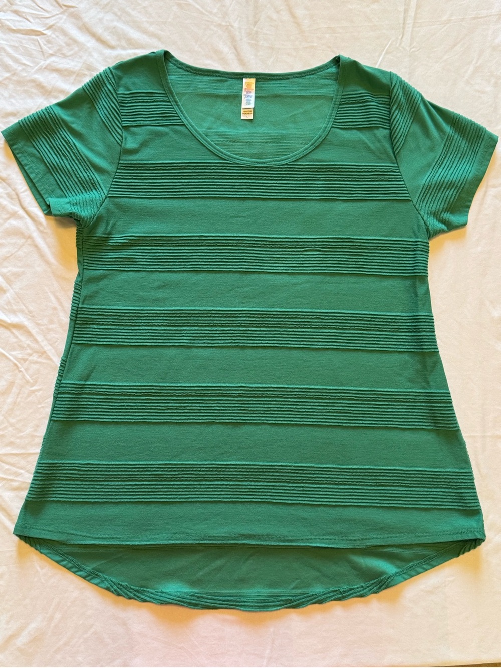 LuLaRoe Green, Classic T, Short-Sleeve Textured